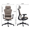 High Back Mesh Office Chair,Swivel Ergonomic Design for Luxurious Comfort and Stability,Perfect for Home Office - The Pop Home - 2 of 4