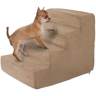 Pet Stairs Collection ¨C Foam Pet Steps for Small Dogs or Cats, Removable Cover ¨C Non-Slip Dog Stairs for Home and Vehicle by PETMAKER