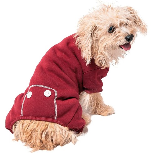 Midlee Burgundy Dog Pajamas Large