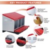 Chicken Nesting Boxes, 4 Compartment Metal Roll Away Nest Box for Chicken and Poultry to Collect Eggs, Chicken Laying Box for Chicken Coop - 3 of 4