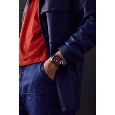 Citizen Marvel Eco-Drive featuring Spider Man 3-hand Silvertone Blue Leather Strap - image 4