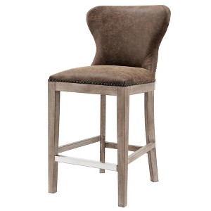 New Pacific Direct Dorsey Counter Bar & Counter Stools, Nubuck Chocolate - 1 of 4