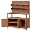 YOOCOZZ Outdoor 50.2" Solid Fir Wood Potting Bench, Planting Table with Large Countertop - 4 of 4