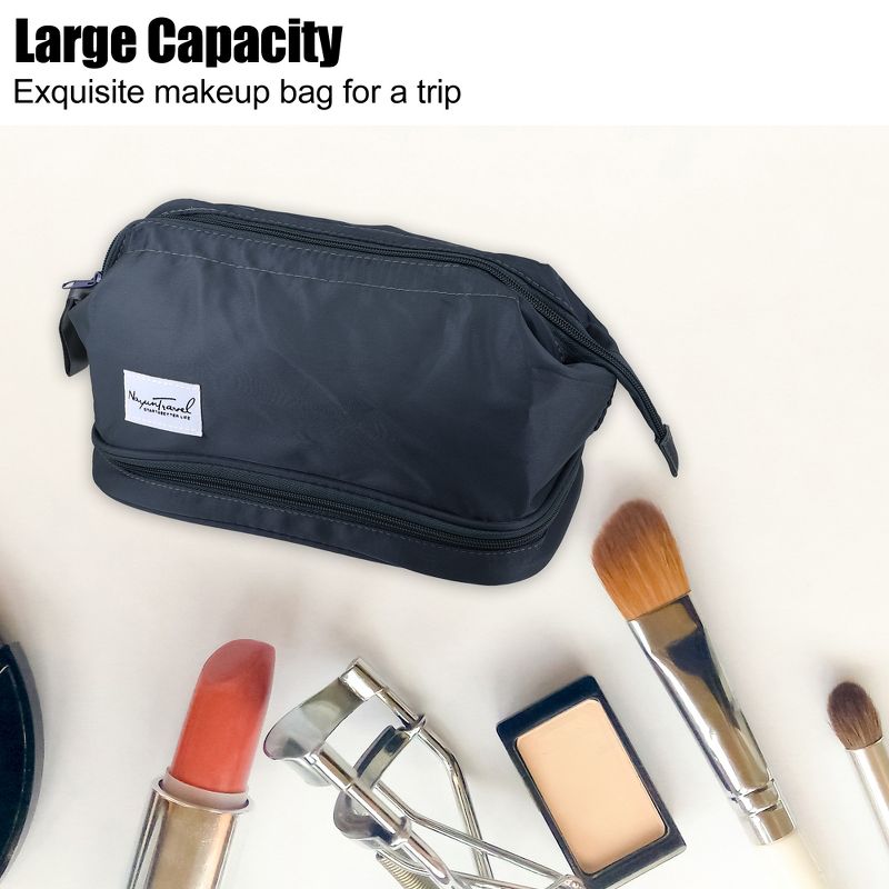 Unique Bargains Cosmetic Travel Bag Makeup Bag Waterproof Organizer Case Toiletry Bag for Women Nylon 27.5x19x15cm, 5 of 6