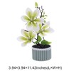 Unique Bargains Artificial Plants 3-Stem Magnolia Plastic 3.94"x3.94"x11.42" 1 Pcs - 3 of 4