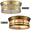Claxy Modern 2-light Drum Gold Metal with Matt Glass Flush Mount Ceiling Light Fixture - 4 of 4
