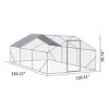 Large Outdoor Chicken Coop 20 x 10 x 6 FT,Metal Chicken Run with Roof Cover Predator Resistant Wire and Lockable Door for Backyard - LAOTIES - 2 of 4