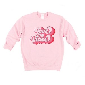 Simply Sage Market Women's Graphic Sweatshirt Retro Love Vibes - 1 of 4
