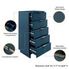 GDFStudio Jackie 24" Modern 5-Drawer Solid Wood Tall Narrow Dresser with Ribbed Detailing - 4 of 4