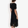 Anna-Kaci Women's Short Sleeve Smocked Dress with Swiss Dot Pattern and Ruffle Hem Detail Casual Summer Dress - 4 of 4