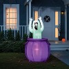 5' Ghost with Cauldron Animated LED Inflatable Up and Down Decoration White - Hyde and EEK! Boutique™ - 2 of 3