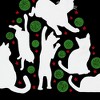 LA Pop Art Meowy Christmas Tree - Men's Tall and Long Word Art T-Shirt Black 2X Large - 3 of 3