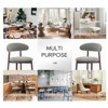 Set of 2 Modern Upholstered Wood Dining Chairs with Fabric Seat and Foot Pegs, Kitchen Side Chairs for Dining Room or Cafe - 4 of 4