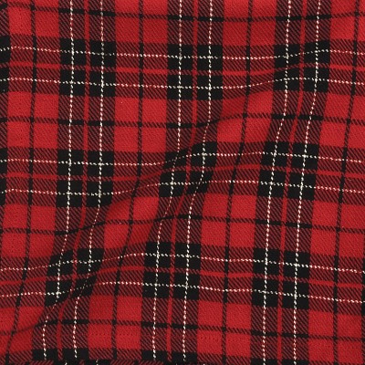 Red and Black Plaid Cotton Holiday Napkin Set of 6