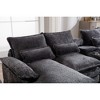 123" Chenille U-Shaped Sectional Sofa with Console, USB & Cup Holders, 6-Seater - 3 of 4