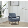 Mid-Century Armchair , Accent Chair with Chenille Armrest - 2 of 4