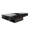 Kumasinova 39"-57" Extandable Coffee Table with Hidden Storage Compartment,Modern Living Room Center Table with PB&MDF Frame,Black - 3 of 4
