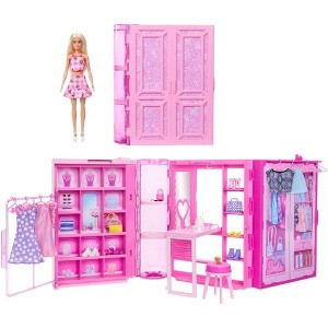 Barbie Dream Closet Toy Playset with Fashion Doll, Clothes, & 25+ Accessories, - 1 of 4