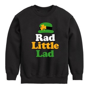 Boys' - Instant Message - St. Patrick's Day Rad Little Lad Graphic Long Sleeve Fleece Sweatshirt - 1 of 4