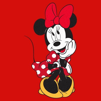 Mickey Mouse & Friends Girl's Minnie Mouse Adorable Pose T-Shirt - Red - Small — фото 2