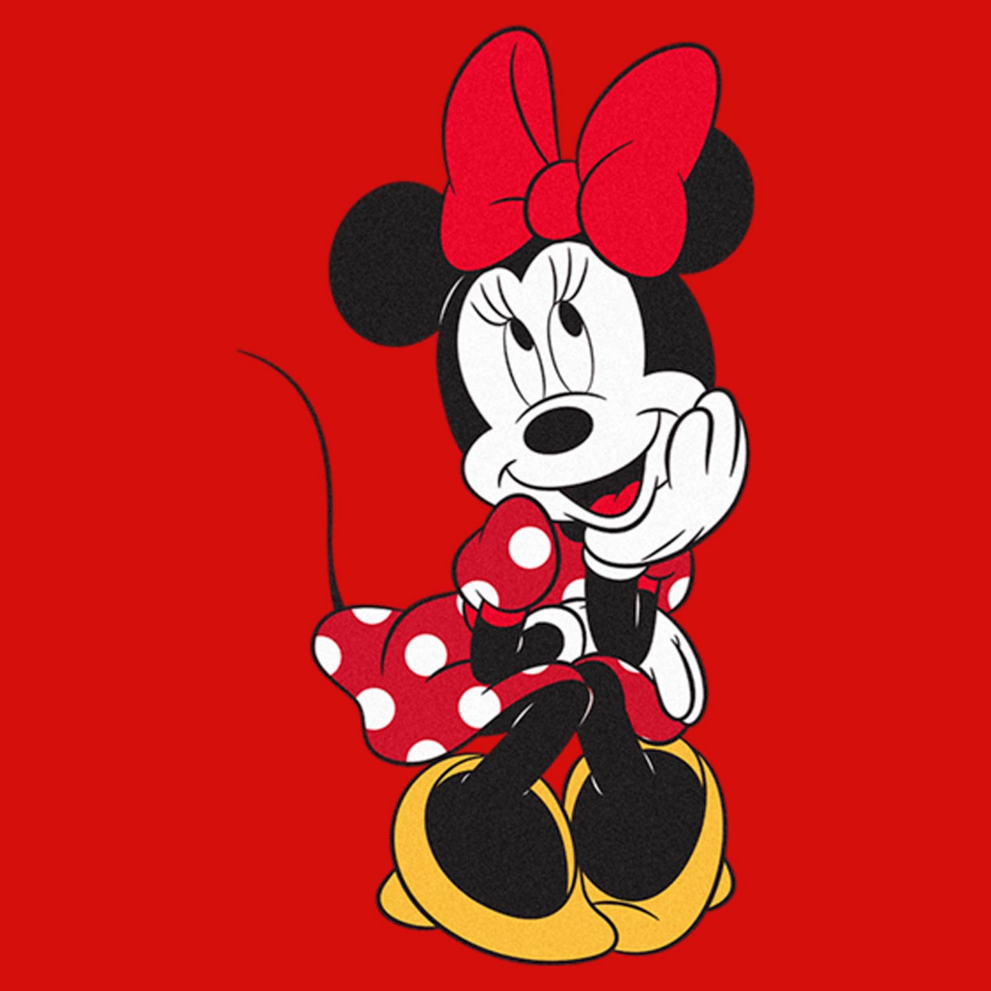 Футболка Mickey Mouse & Friends Minnie Mouse Adorable Pose T-Shirt - Red для девочек, цвет: Красный — фото 2