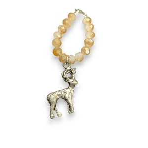 Michelle Marie Boutique's  Crystal Stretch Ring with Assorted Pewter Charms - 1 of 4