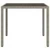 Garden Dining Table Gray 35.4" x 35.4" x 29.5" Poly rattan - 4 of 4