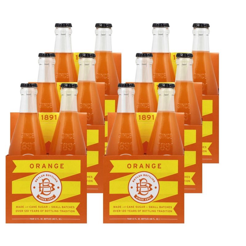 Boylan Bottling Orange Soda - Case of 6/4 pack, 12 oz, 1 of 8