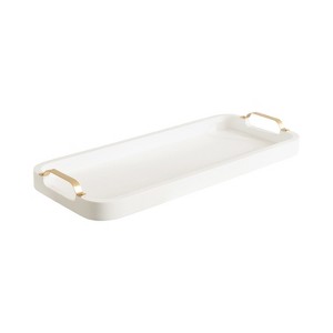 Kate and Laurel Farson Rectangle Tray with Handles - 1 of 4