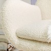 Kumasinova Modern Minimalist Rocking Chair with Fluffy Teddy Fabrc High Back,Comfy Glider Chair for Nursery&Living Room,220lbs Max - 4 of 4