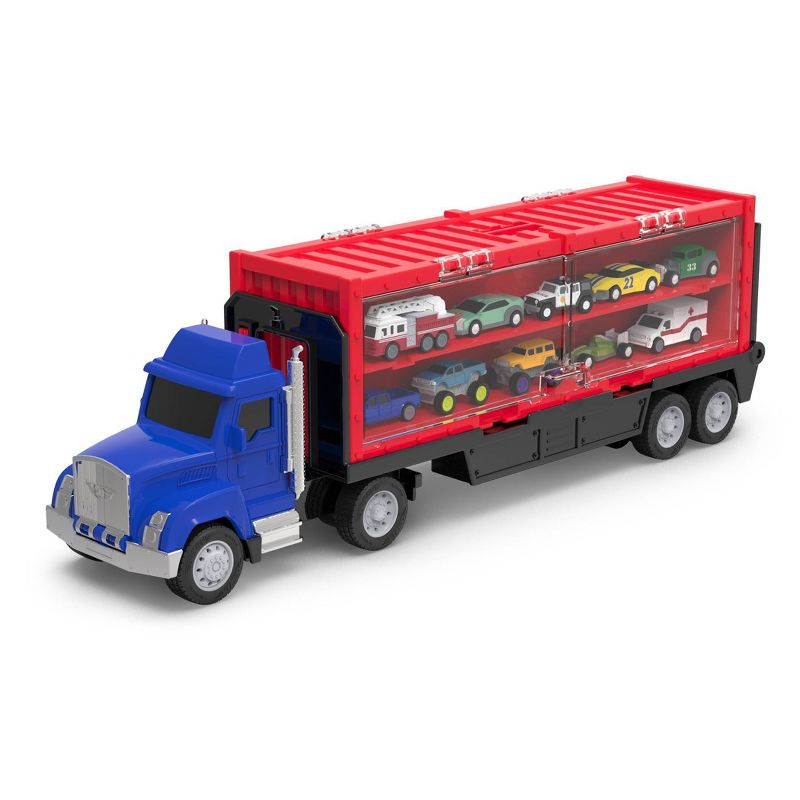 DRIVEN by Battat Pocket Car Carrier Truck with 10 Cars, 2 of 7