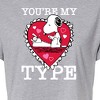 Women's - Peanuts - You're My Type Cropped Graphic T-Shirt - 2 of 4