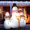 Outsunny 6.1' Christmas Inflatables Three Snowmen with Sign Each, Blow-Up Outdoor Christmas Decorations with LED Lights for Garden Party - 2 of 4