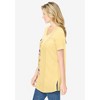 Woman Within Plus Size Short-Sleeve Scoopneck Embroidered Tunic - 4 of 4