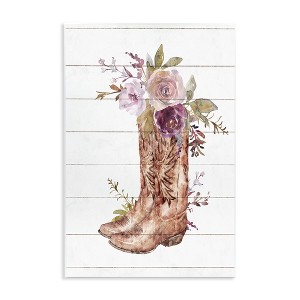 Stupell Industries Country Cowboy Boots Flower Bouquet Wall Plaque Art, 10" x 15" - 1 of 4