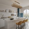 Modern Two Handle 3 Hole Deck Top Bridge Kitchen Faucet with 2 Sprayers 360 Degree Swivel Spout - 2 of 4