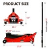 VisioGear 3 Ton Low Profile Floor Jack, Racing Floor Jack with Pistons Quick Lift Pump, Hydraulic Floor Jack Lifting, Black&Red, 27.64"*13.5"*6.1" - 3 of 4