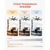 VEVOR 72 Inch Ceiling Fan with Light, 6-Speed Remote Control, Dimmable 3-Color Temperature, Reversible DC Motor, Modern Low Profile Flush Mount Fan - 4 of 4