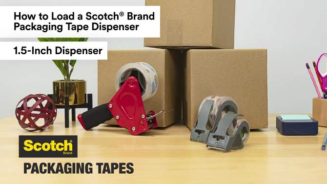 Scotch Heavy Duty Shipping Tape with Dispenser, 2 of 19, play video
