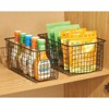 mDesign Metal Wire Food Organizer Basket with Built-In Handles - 12 x 9 x 6 - 2 of 4