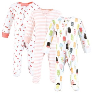 Touched by Nature Baby Girls Organic Cotton Sleep and Play, Popsicle - 1 of 4