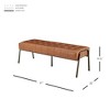 New Pacific Direct Venturi PU Tufted Bench - 2 of 4