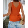 Women's Deep V-Neck Cable Knit Vest Casual Sleeveless Sweater Tank Top - 2 of 3
