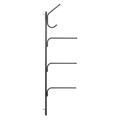 Black Steel Wall Mounted Hinge-It Towel Bar