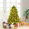 5FT Artificial Green Christmas Tree - 600 Realistic PVC Tips, Hinged Design, Sturdy Metal Stand - 3 of 4