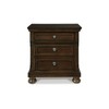 Signature Design by Ashley Porter Classic 2 Drawer Nightstand with Dovetail and Ball-bearing Construction, Dark Brown - image 4 of 4