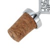 Unique Bargains Bottle Stopper Aluminum Alloy Wood Silver Tone Brown 3.23"x1.57"x0.79" 1 Pc - 3 of 3
