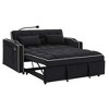 NicBex 3-in-1 Velvet Convertible Sofa Bed with USB Charging Port and Swivel Phone Stand,55.5" Modern Sleeper Sofa with Adjustable Backrest - 4 of 4
