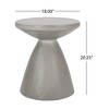 Maggift Patio End Tables Accent Side End Table for Outdoor and Indoor, Garden, Backyard Use, Special Design, Gray, 18"*18"*20.25" - 2 of 4