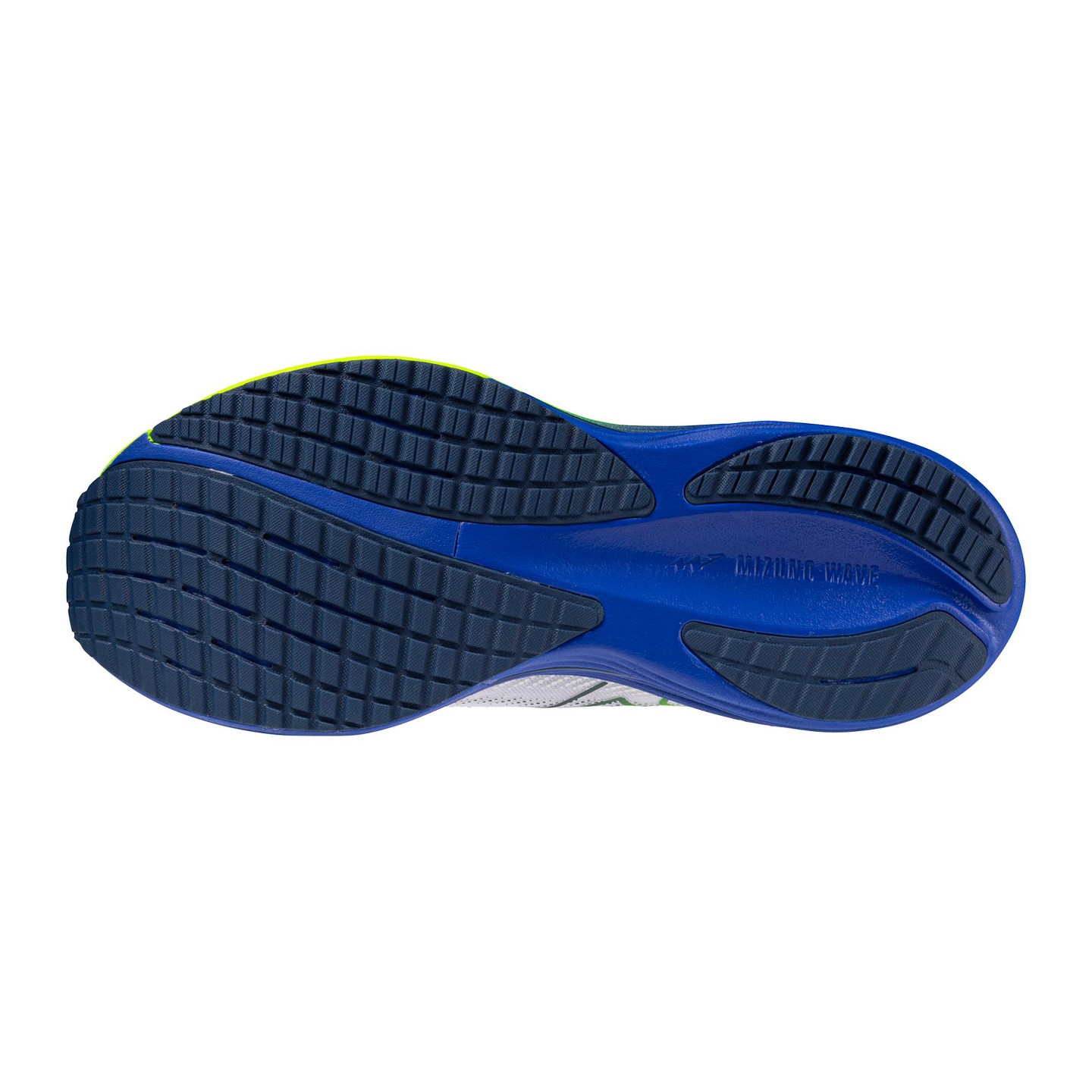 Мужские кроссовки Mizuno Men's Wave Rider 29 2E Running Shoe, 15, White-Estate Blue, цвет: Белый — фото 2